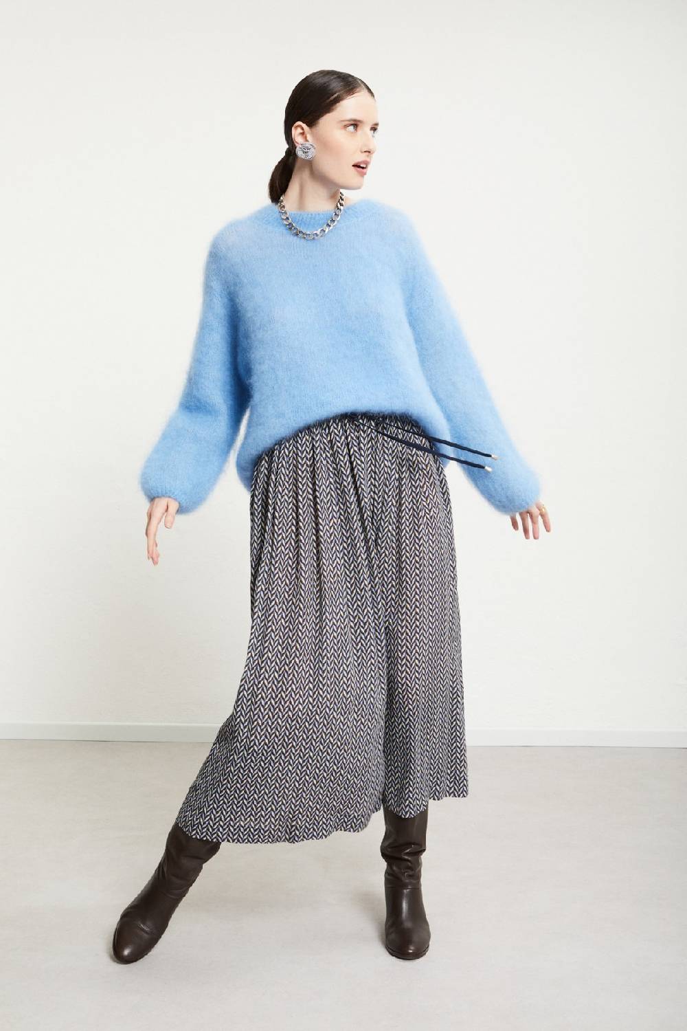 ottod'Ame Viscose long skirt with drawstring Offerta Anniversario