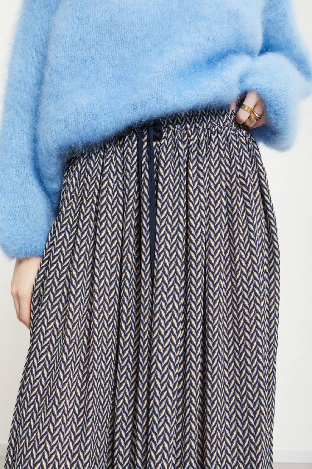 ottod'Ame Viscose long skirt with drawstring Offerta Anniversario
