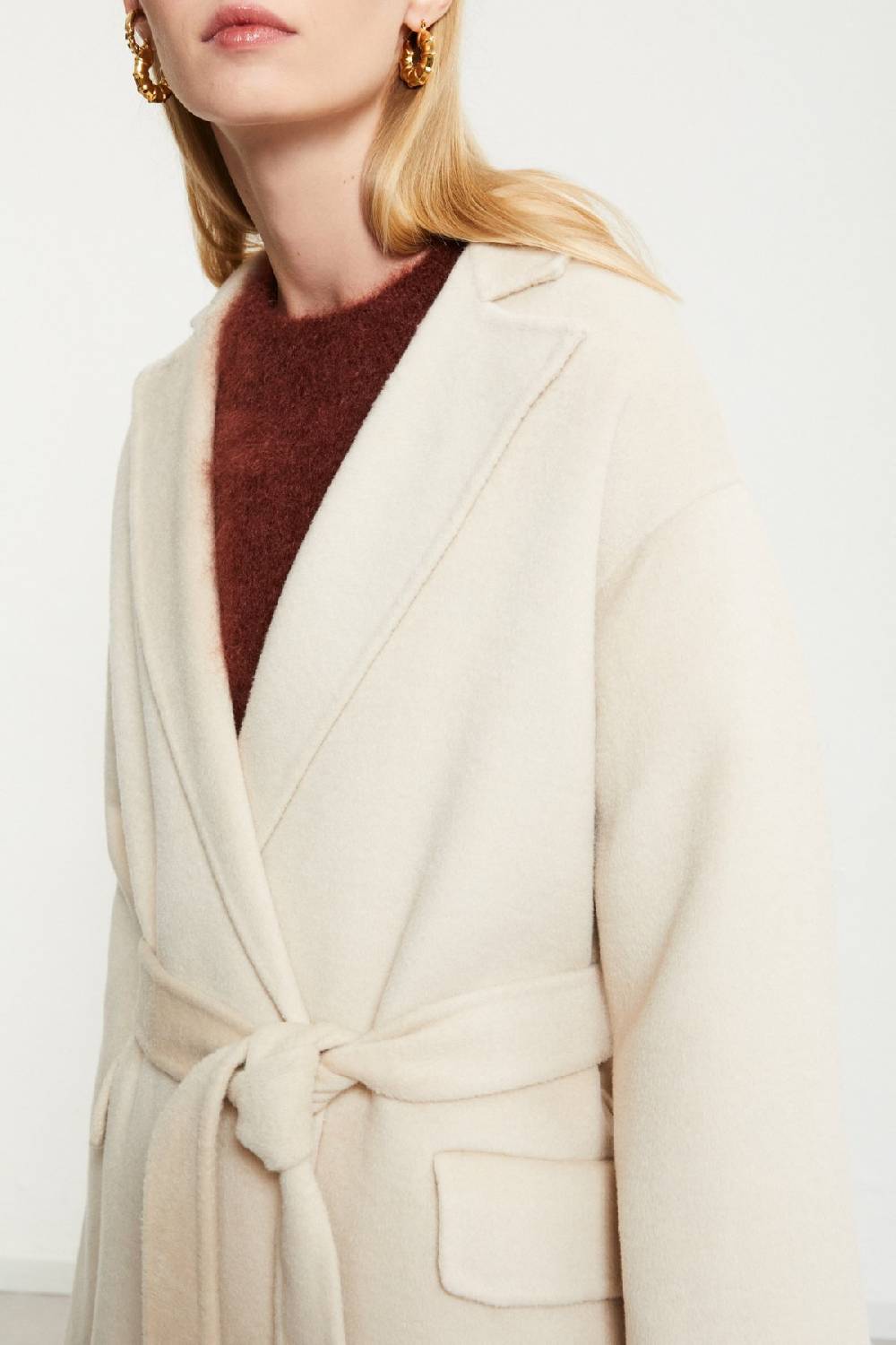 ottod'Ame Wool-blend midi coat Offerta temporanea