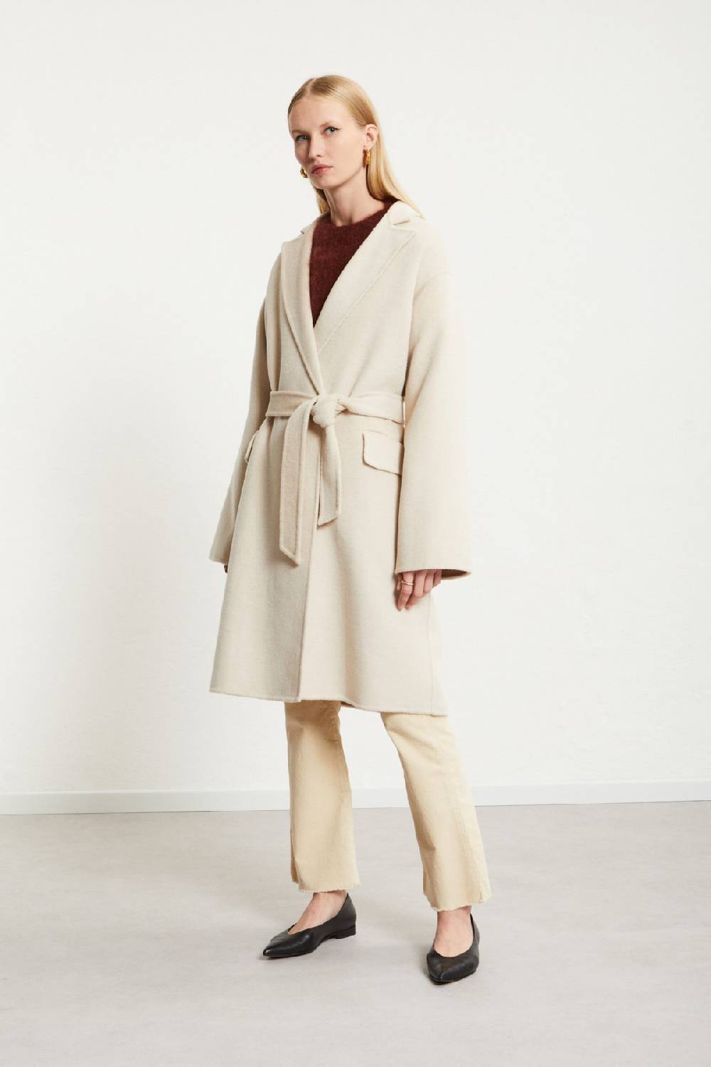 ottod'Ame Wool-blend midi coat Offerta temporanea