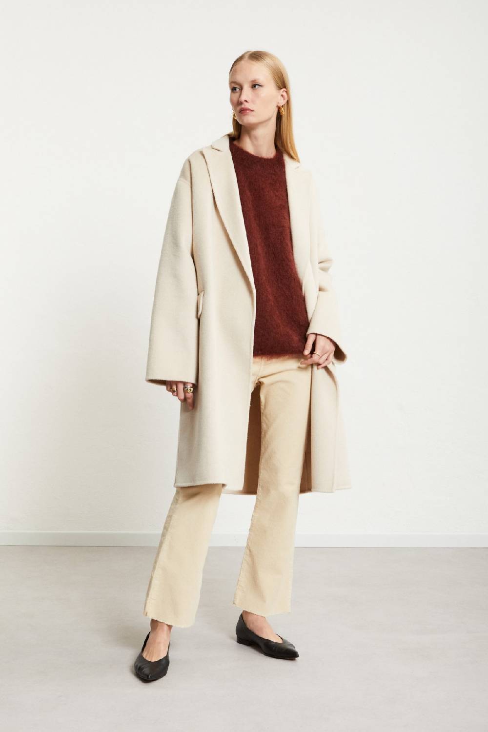 ottod'Ame Wool-blend midi coat Offerta temporanea