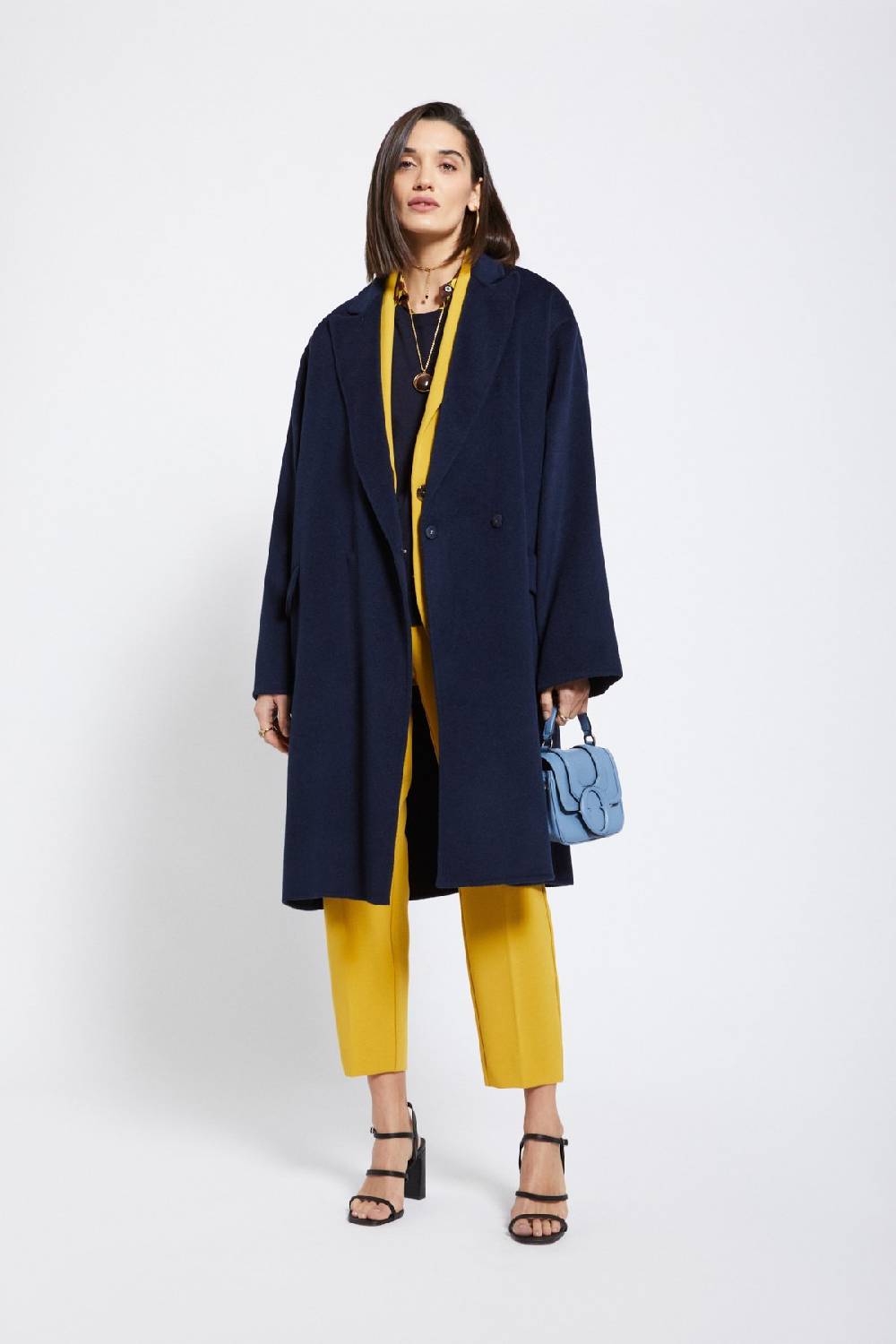 ottod'Ame Wool-blend midi coat Offerte esclusive