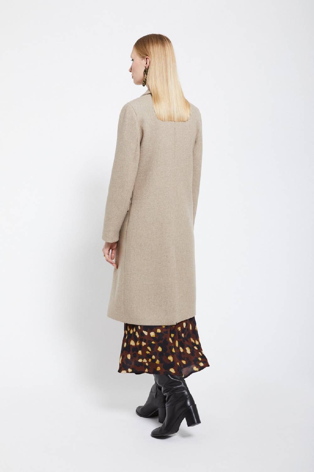 ottod'Ame Wool-blend long coat Lightning offer