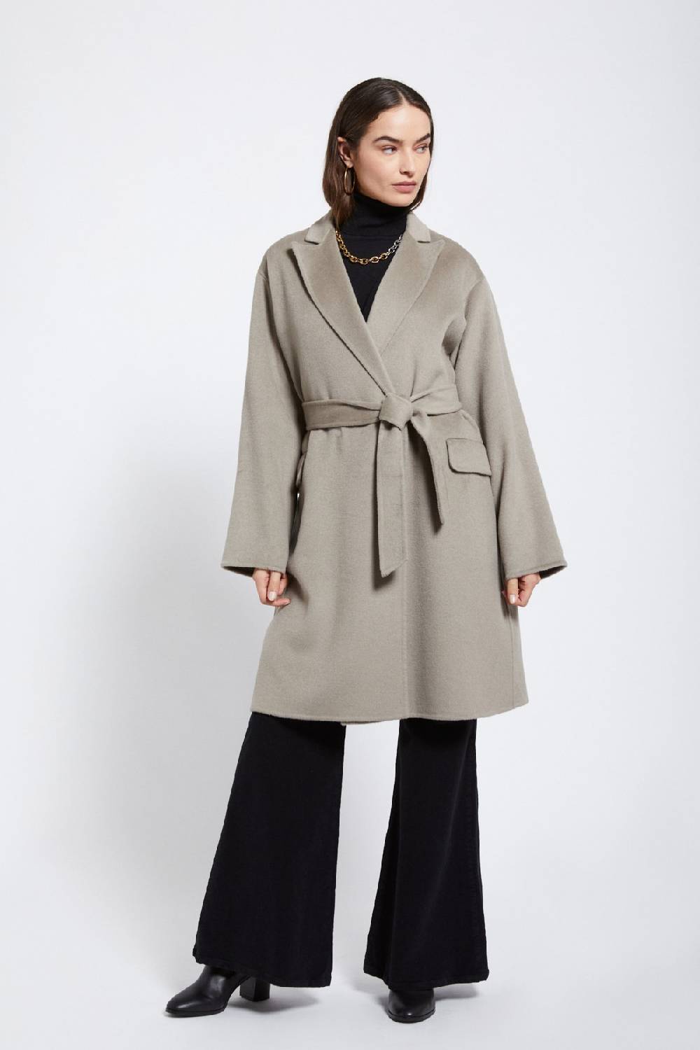ottod'Ame Wool-blend midi coat Grandi sconti