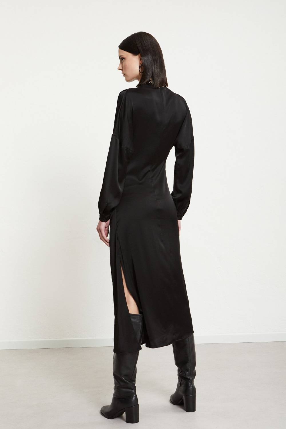 ottod'Ame Viscose long dress with long sleeves Bestseller