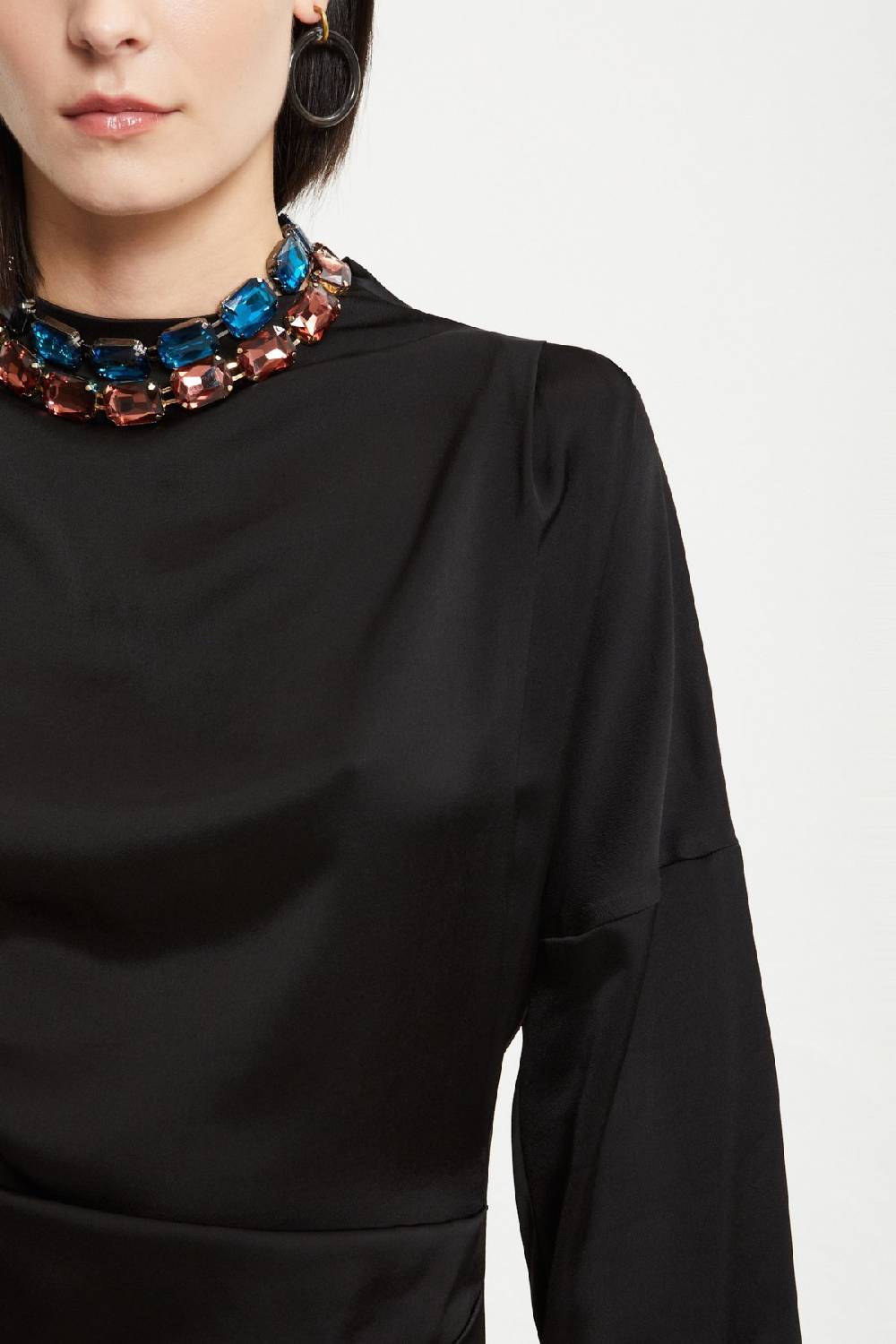 ottod'Ame Viscose long dress with long sleeves Bestseller