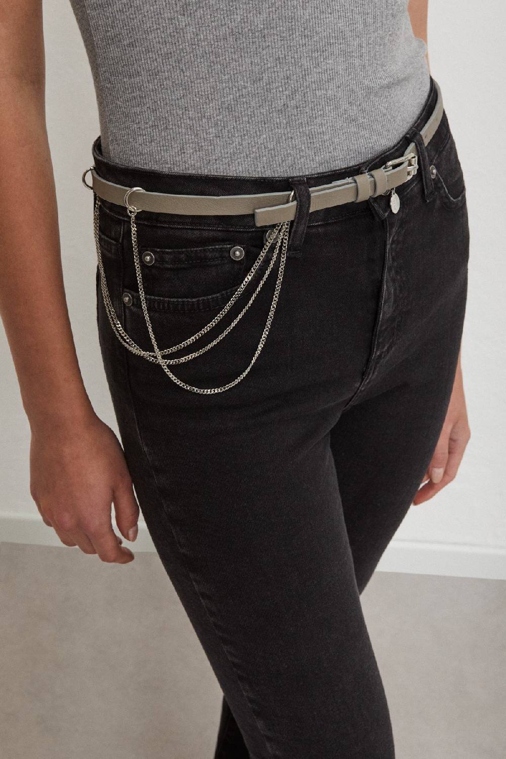 ottod'Ame Leather thin belt Offerte speciali