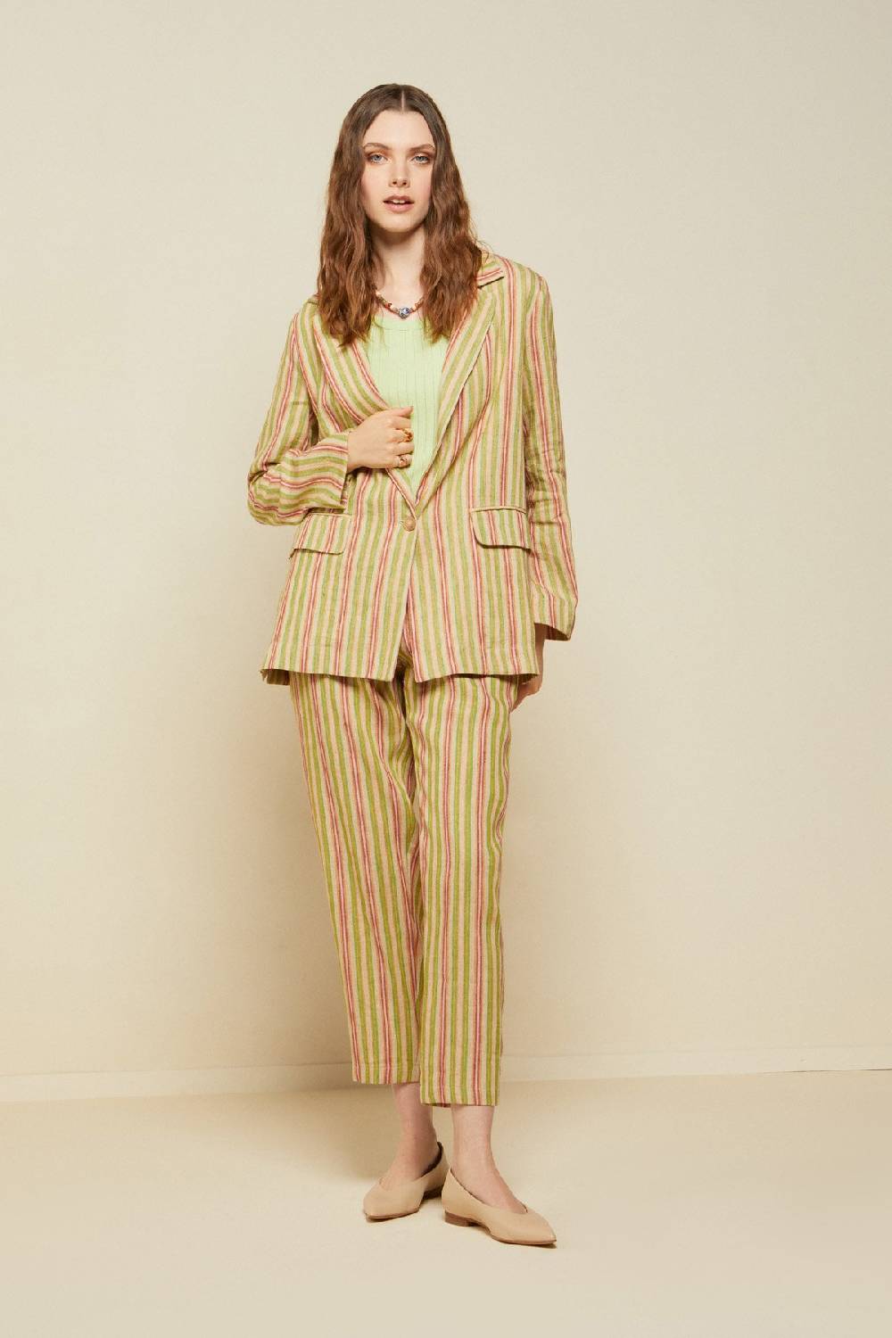 ottod'Ame Linen blend ankle length trousers Super Saving Price