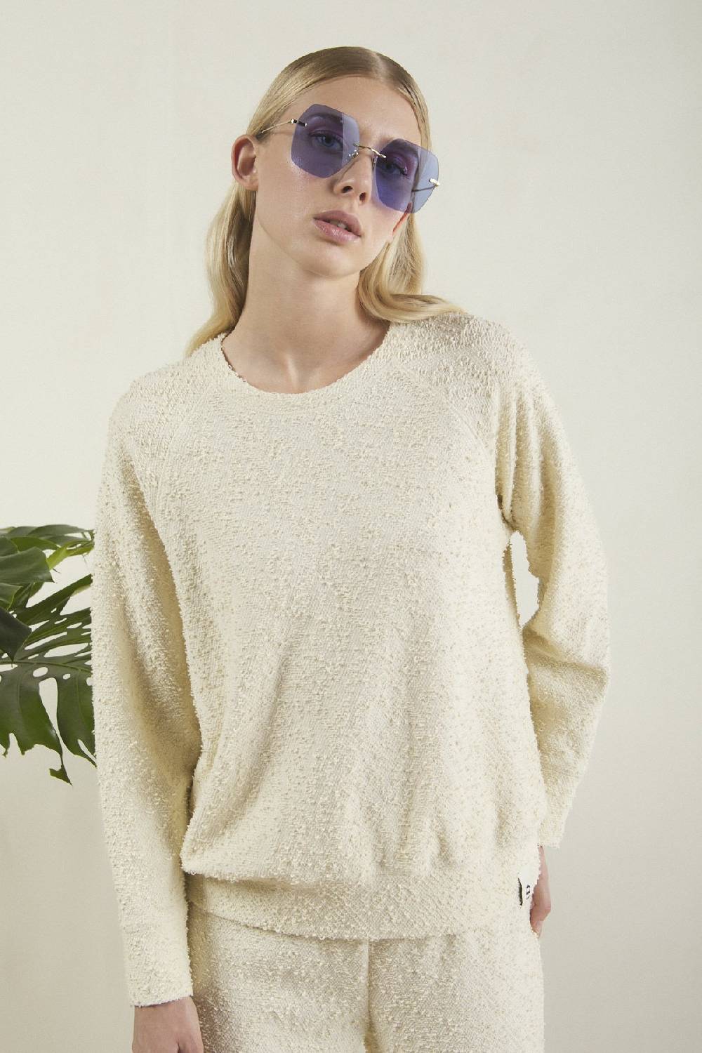 ottod'Ame Sweatshirt with embroidered lace Officina