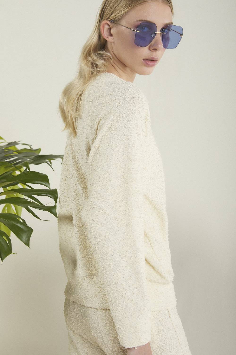 ottod'Ame Sweatshirt with embroidered lace Officina