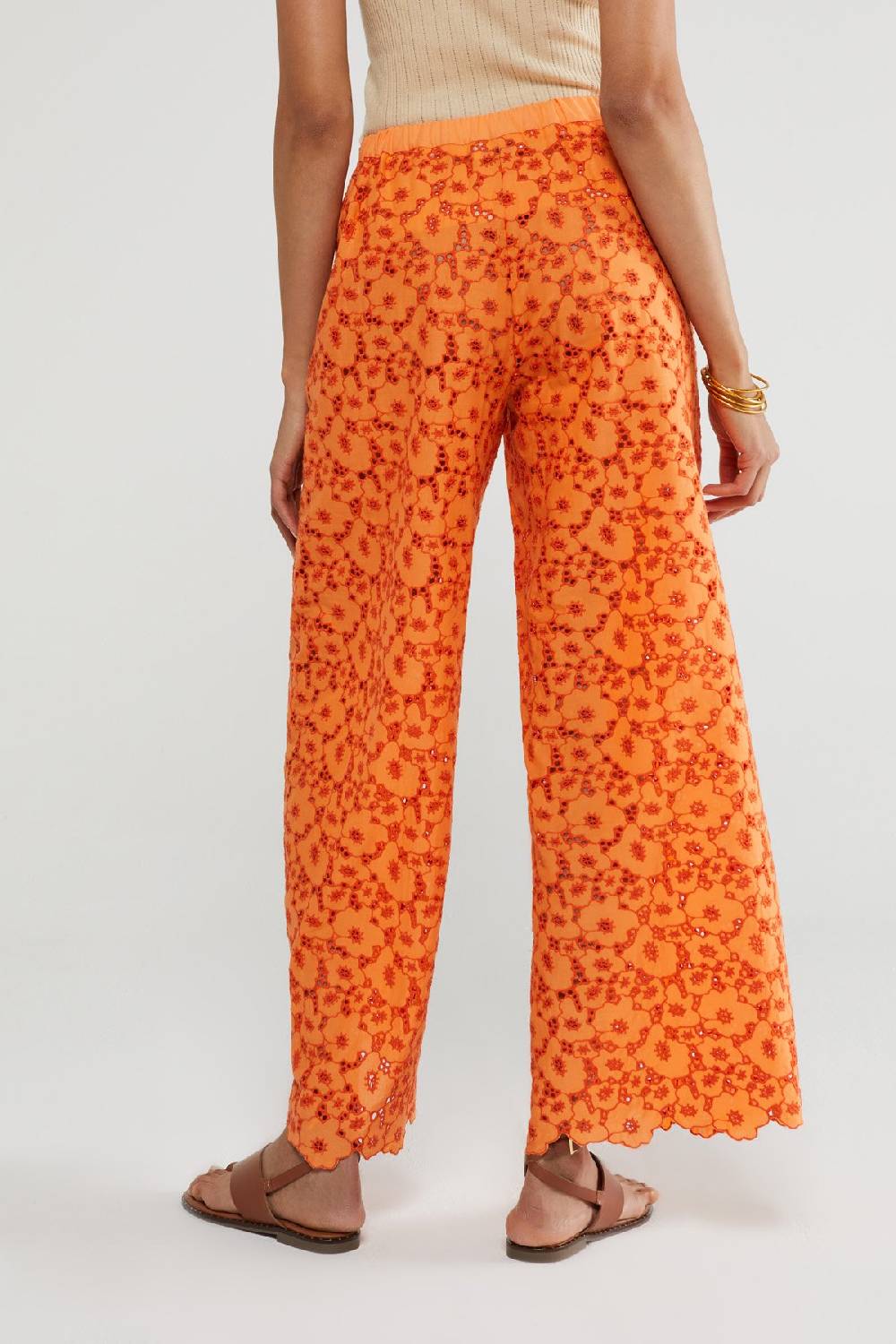 ottod'Ame Broderie anglaise palazzo trousers Convenienza