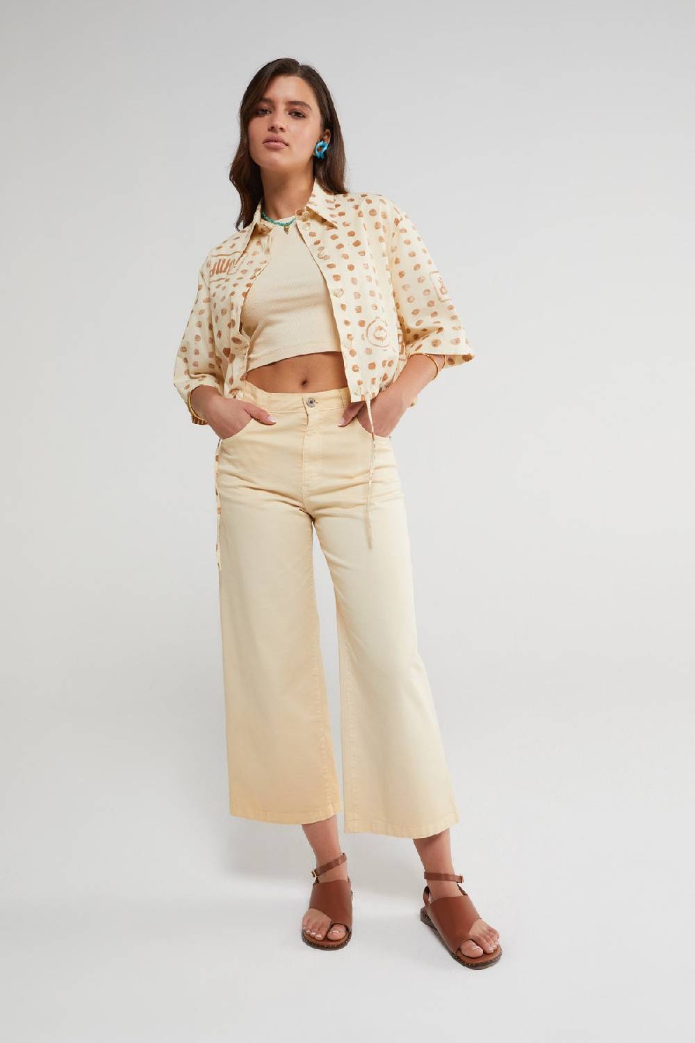 ottod'Ame Cotton flare trousers Offerta