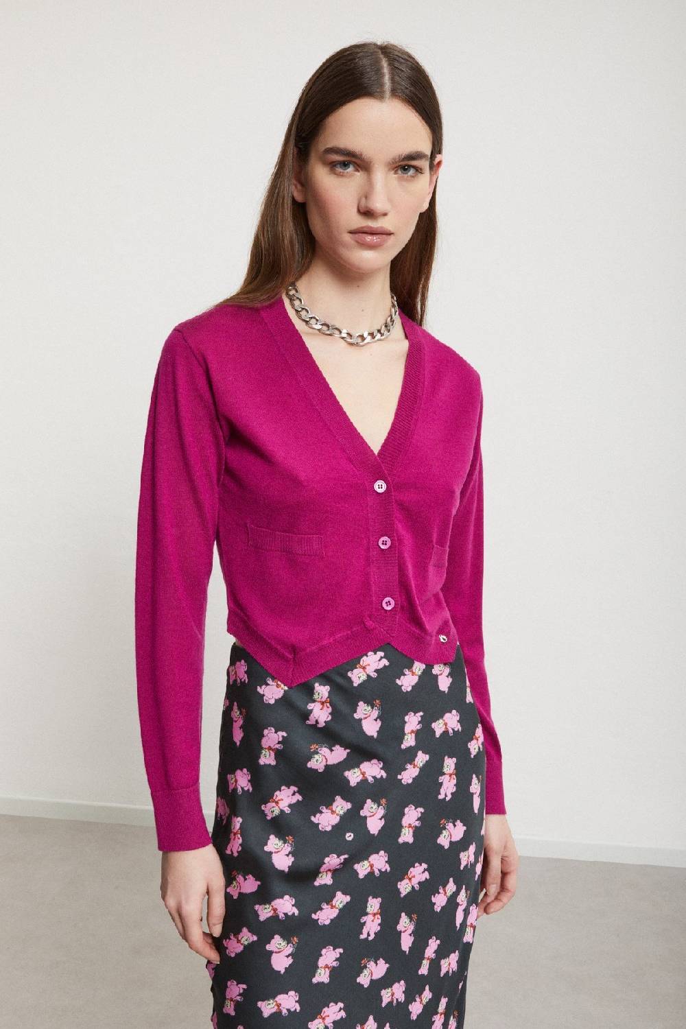ottod'Ame Merino wool cropped cardigan In Saldo
