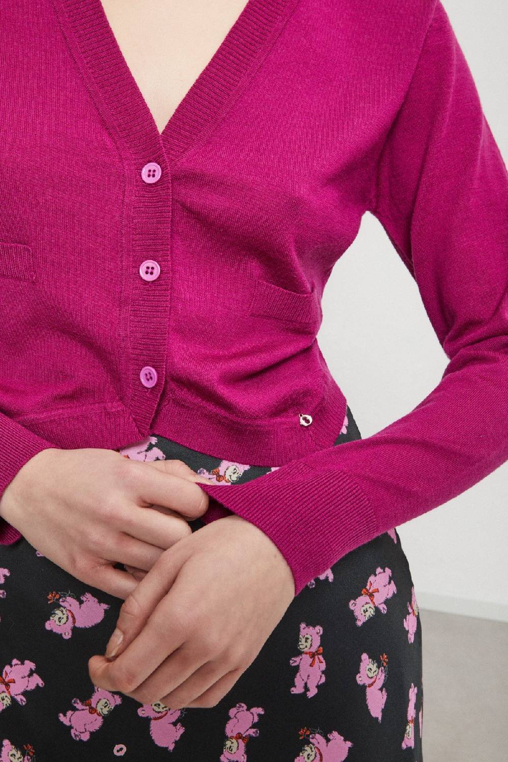 ottod'Ame Merino wool cropped cardigan In Saldo