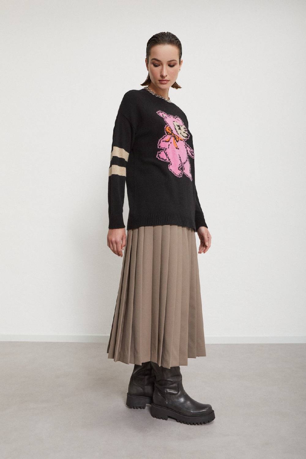 ottod'Ame Pleated midi skirt Negozio online di fabbrica