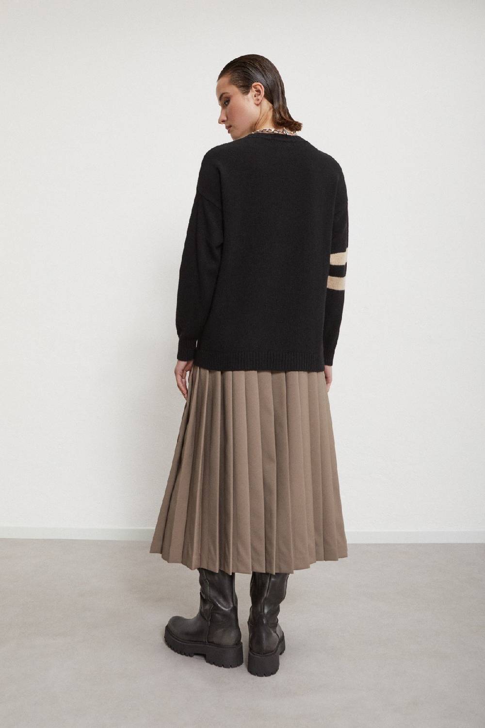 ottod'Ame Pleated midi skirt Negozio online di fabbrica
