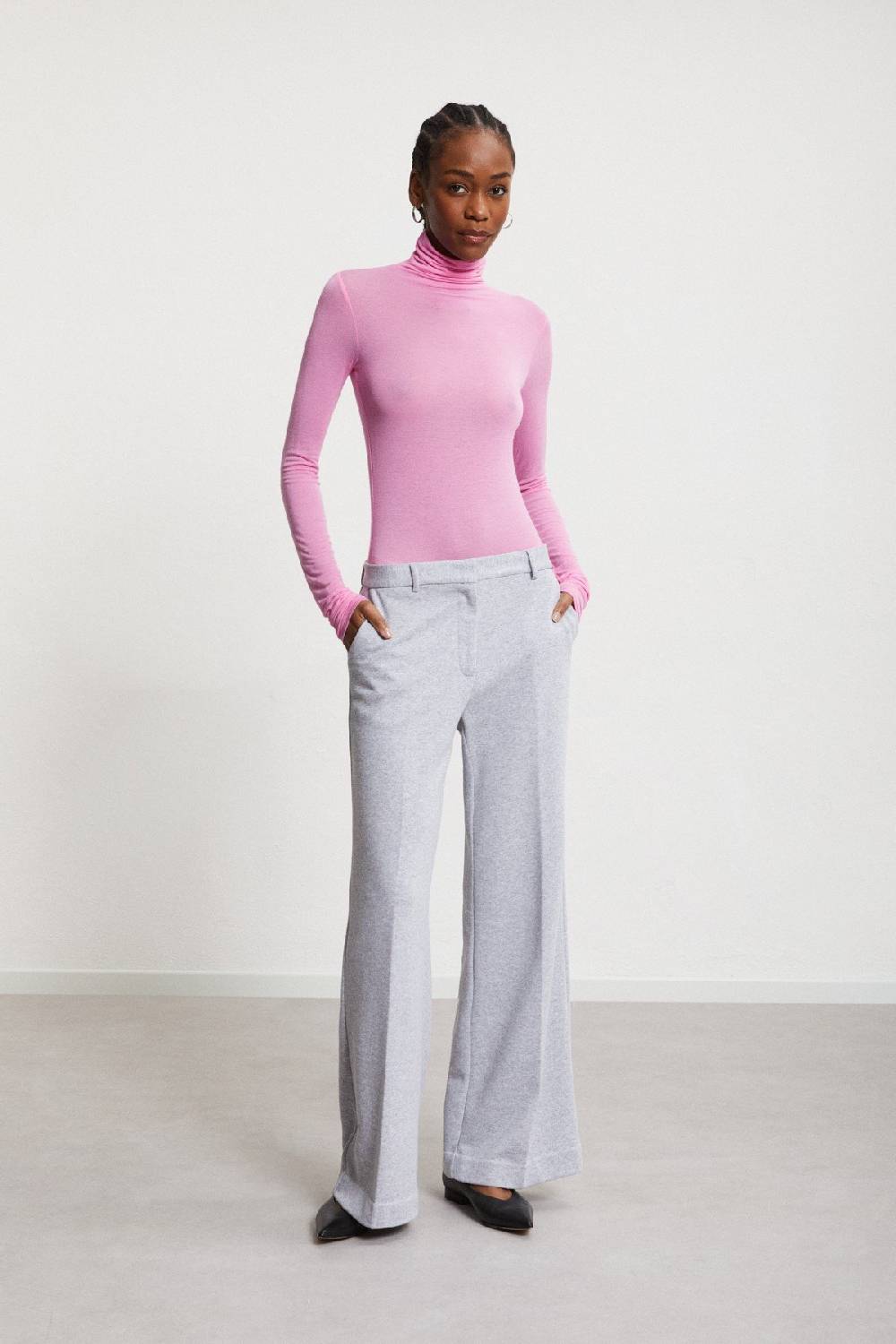 ottod'Ame Stretch viscose turtleneck t-shirt Grande vendita
