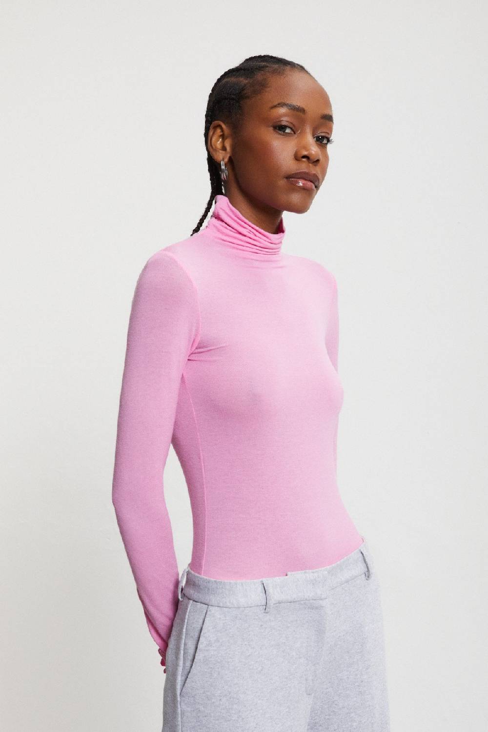 ottod'Ame Stretch viscose turtleneck t-shirt Grande vendita