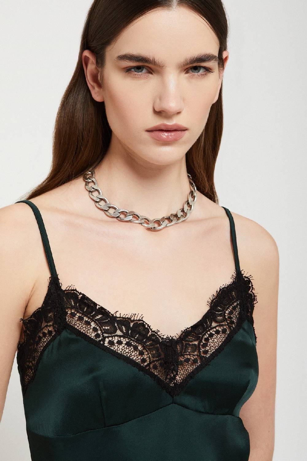 ottod'Ame Viscose top with lace Vendite stagionali