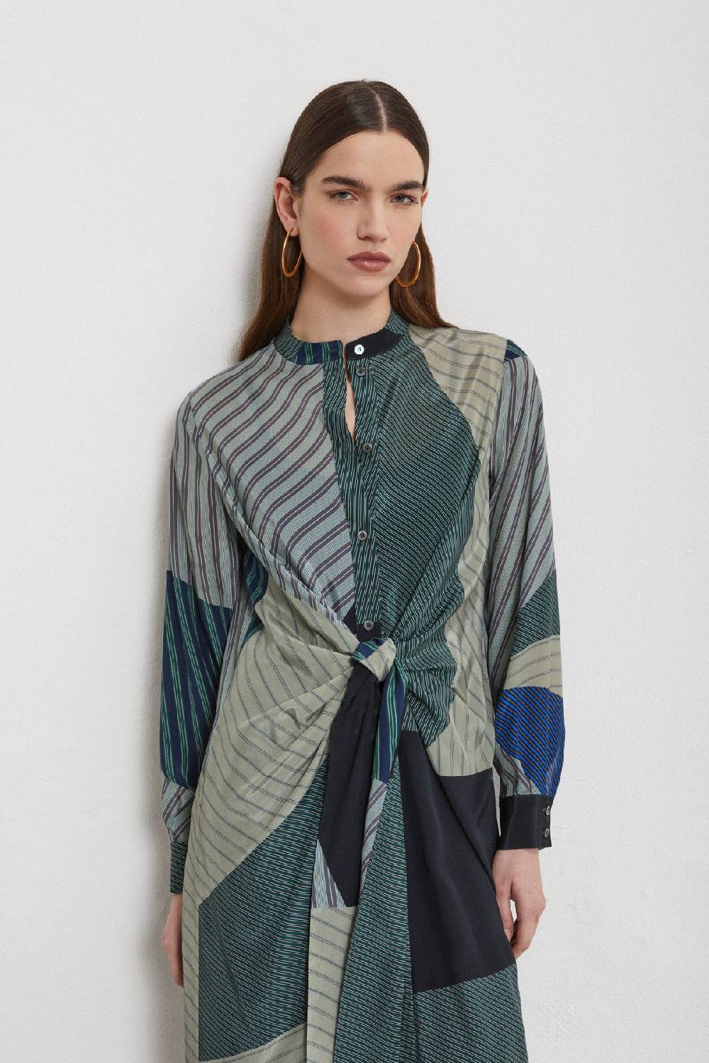 ottod'Ame Viscose long dress with knot Offerta Giorno del Papà