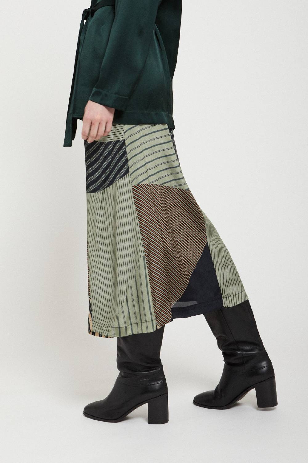 ottod'Ame Viscose midi skirt with knot Offerta Anniversario
