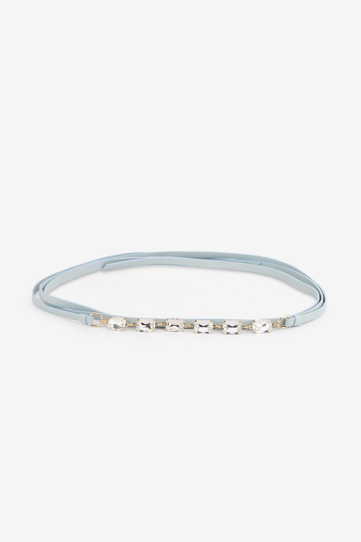 ottod'Ame Leather thin belt with jewels
