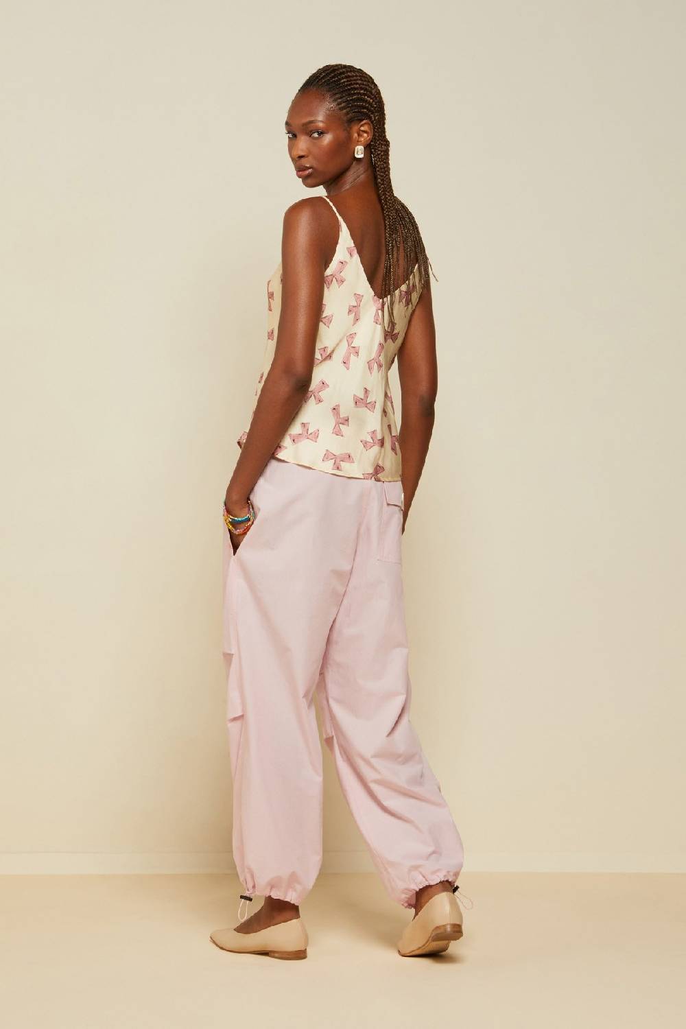 ottod'Ame Poplin trousers with drawstring Lightning offer