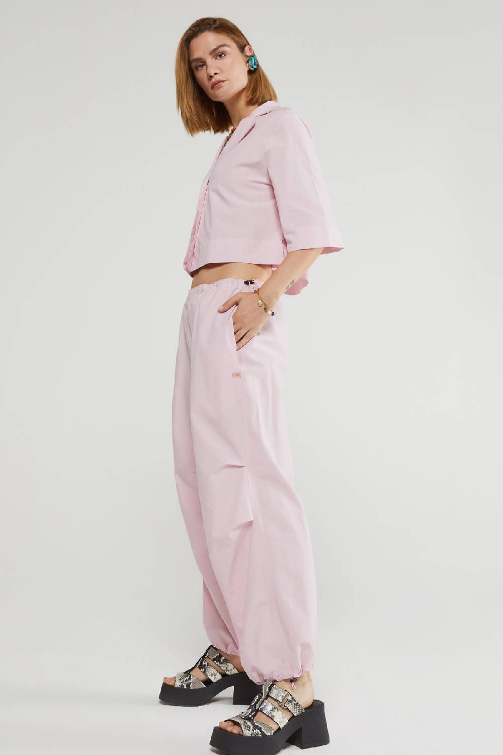 ottod'Ame Poplin trousers with drawstring Lightning offer