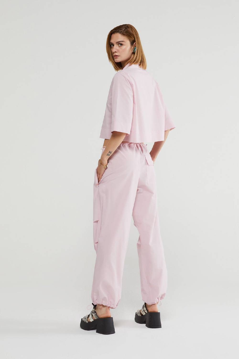 ottod'Ame Poplin trousers with drawstring Lightning offer