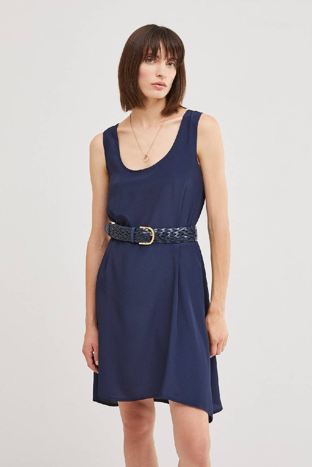 ottod'Ame Mini dress with round neckline Promozione temporanea