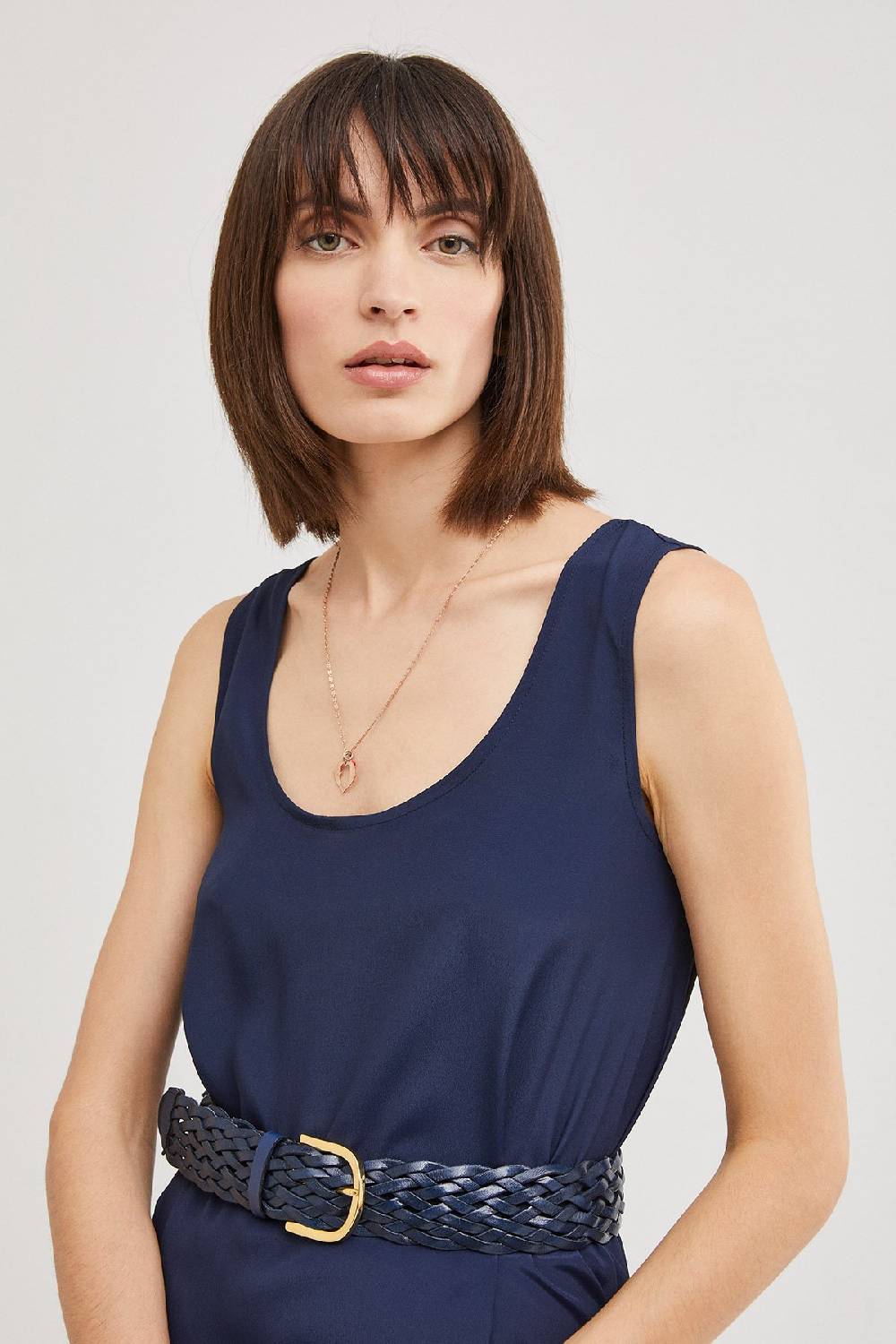 ottod'Ame Mini dress with round neckline Promozione temporanea