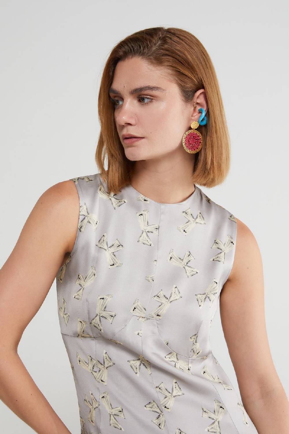 ottod'Ame Printed viscose long dress Fino al 65% di sconto