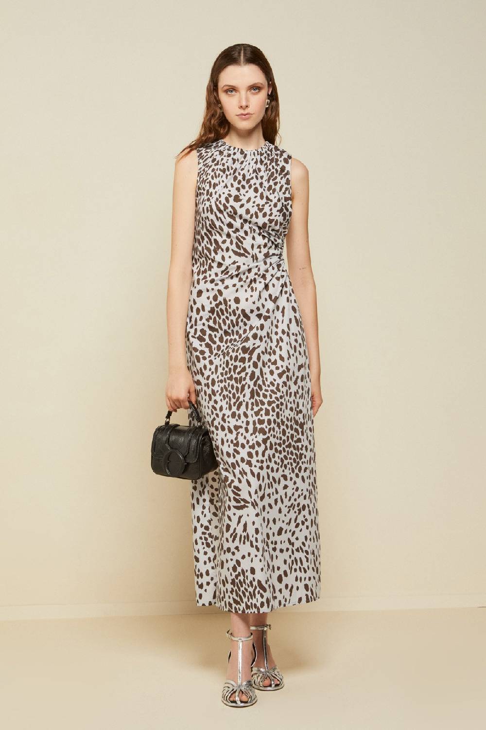 ottod'Ame Animalier cotton long dress Solo un giorno rimasto