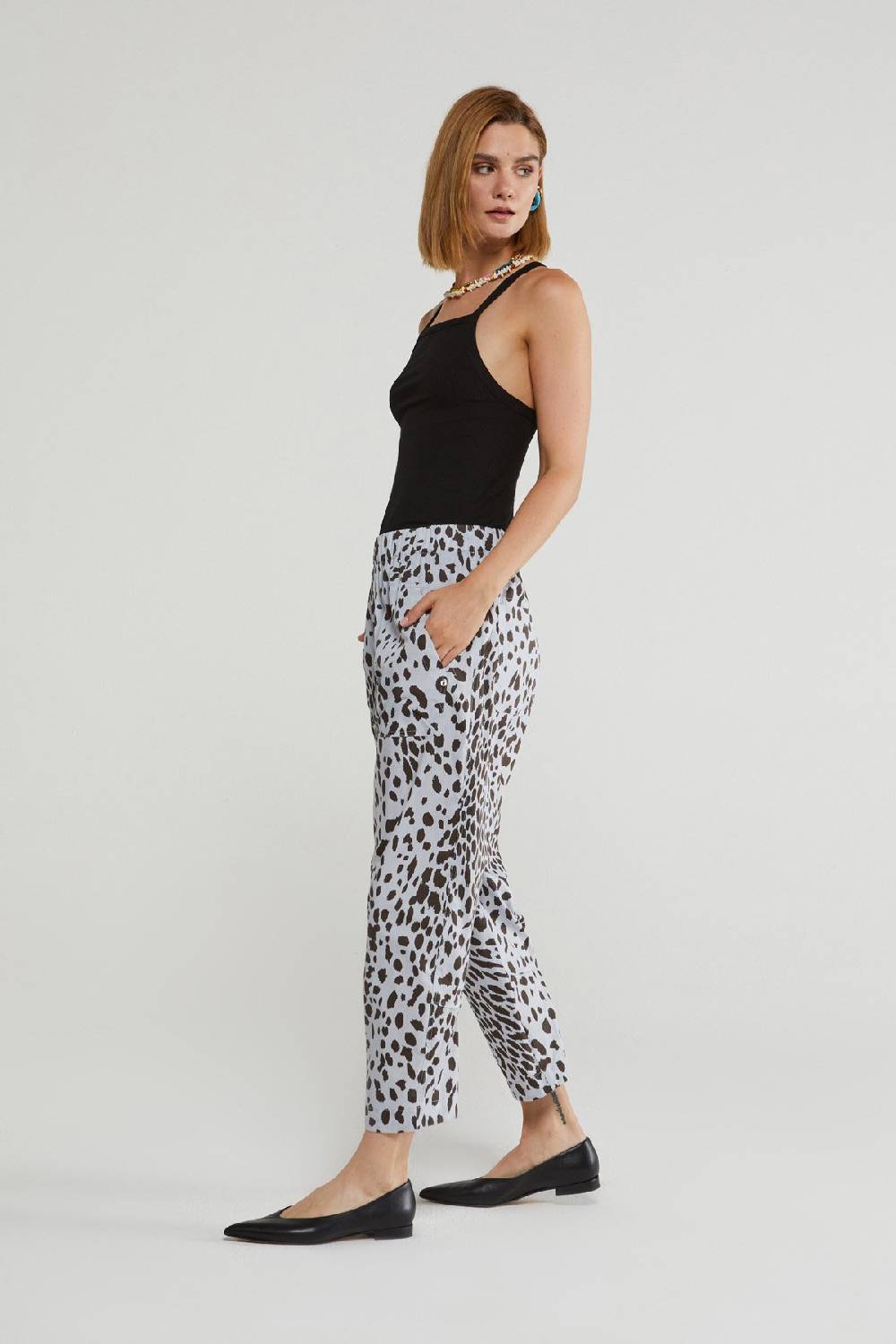 ottod'Ame Animalier cotton trousers Super sconto
