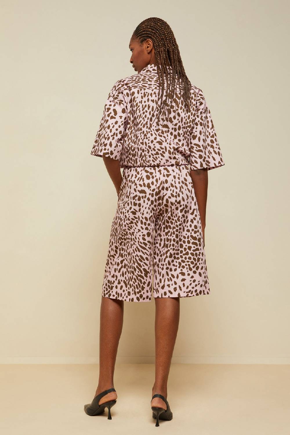 ottod'Ame Animalier cotton cropped trousers Enormi sconti