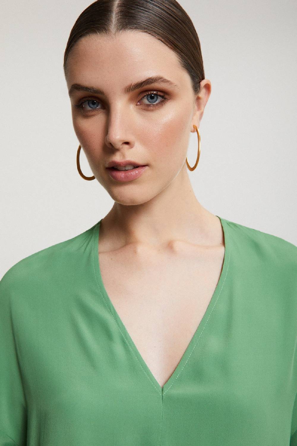 ottod'Ame Silk-blendl flared blouse 2025