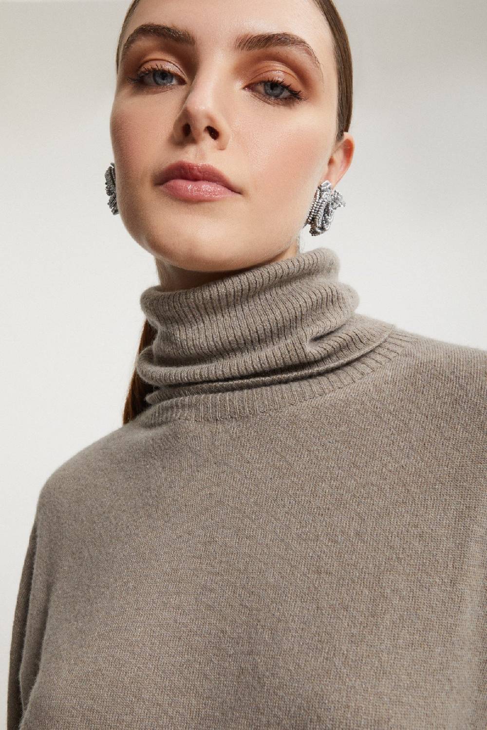 ottod'Ame Cashmere blend long dress with sash Pezzi Unici