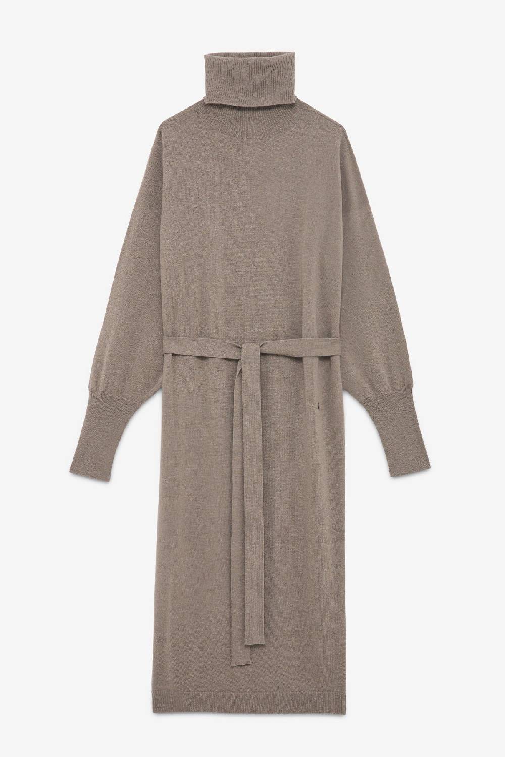 ottod'Ame Cashmere blend long dress with sash Pezzi Unici