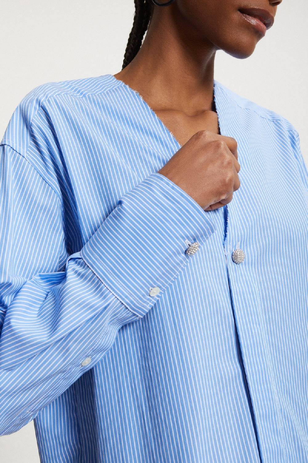 ottod'Ame Cotton shirt without collar Negozi Online