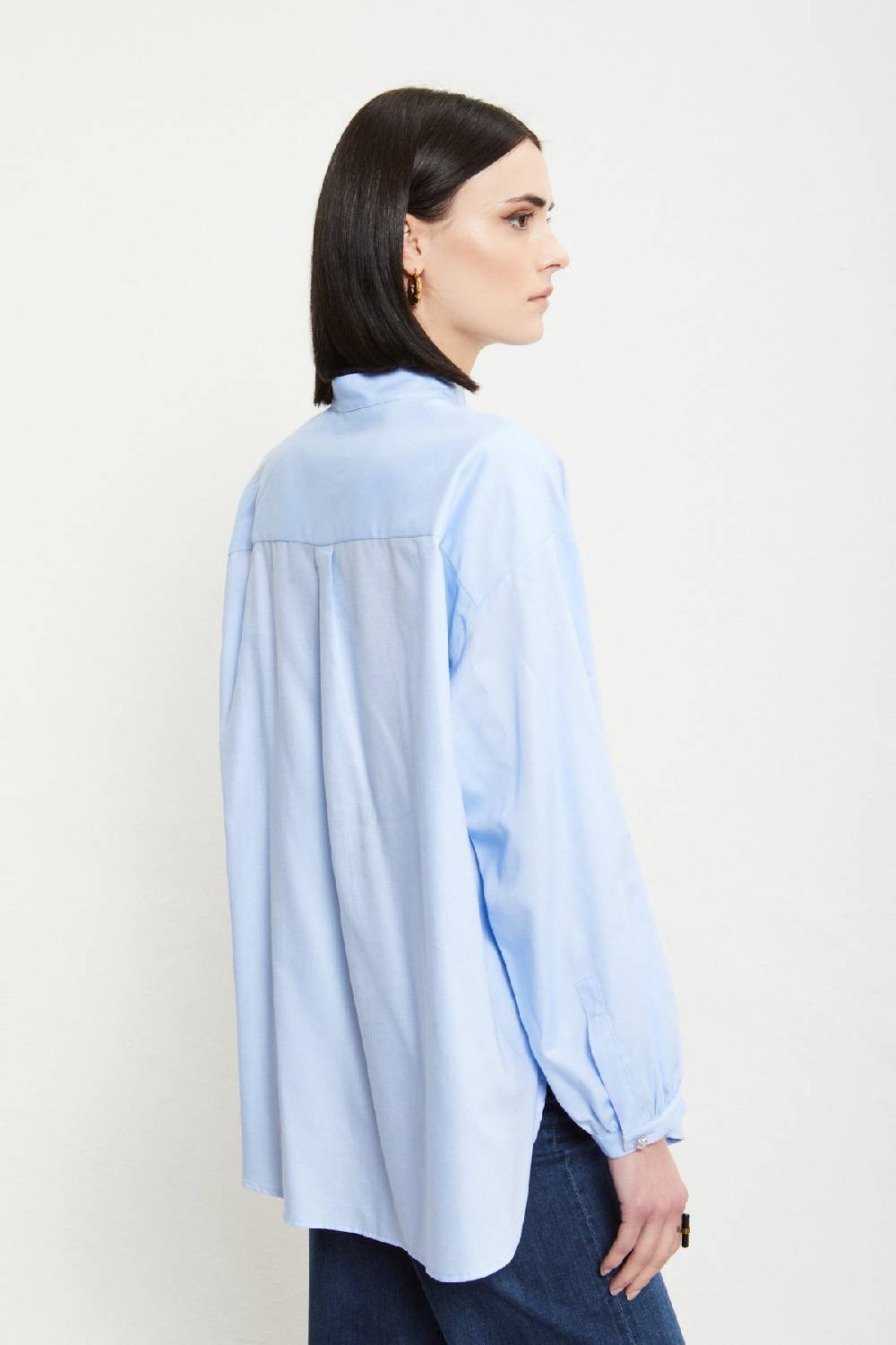 ottod'Ame Cotton shirt with mandarin collar Acquista Ora