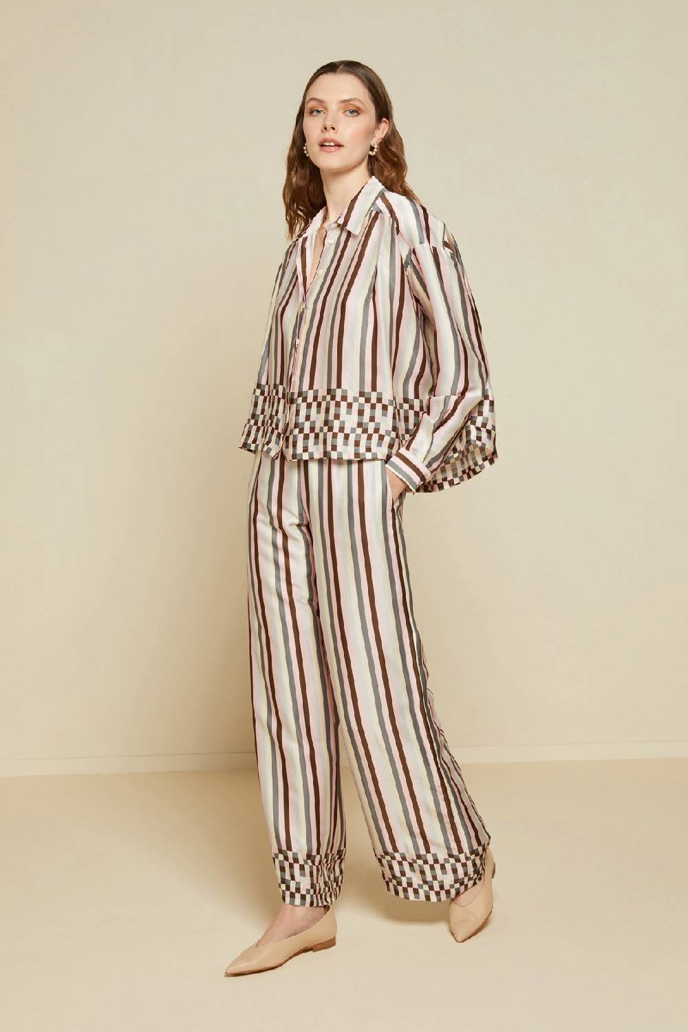 ottod'Ame Printed viscose palazzo trousers Affare Del Giorno