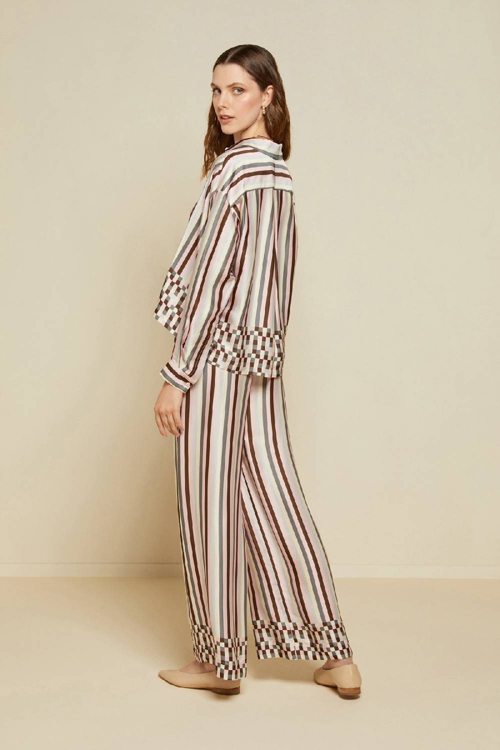 ottod'Ame Printed viscose palazzo trousers Affare Del Giorno