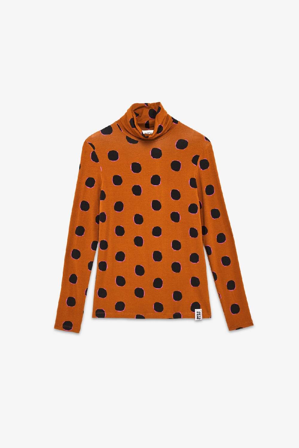 ottod'Ame Printed viscose turtleneck t-shirt Saldi