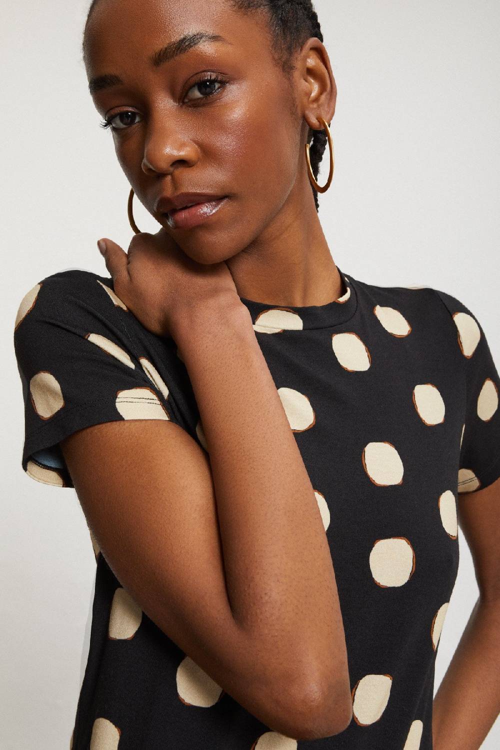 ottod'Ame Printed viscose T-shirt with short sleeves Offerte