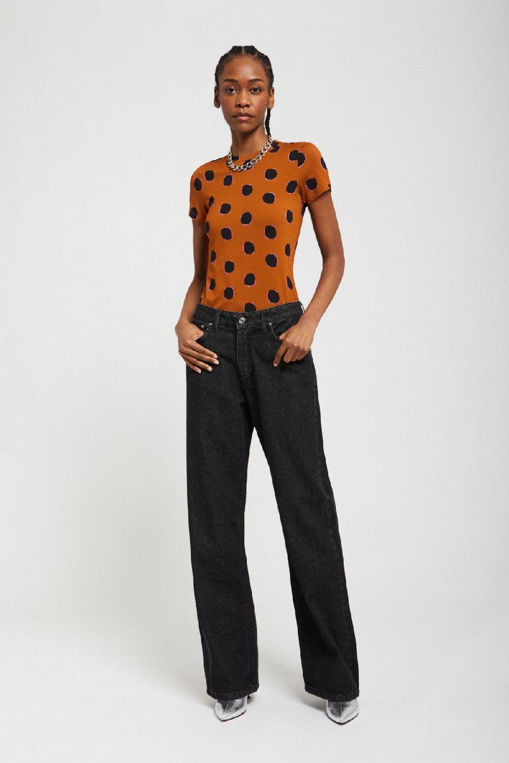 ottod'Ame Printed viscose T-shirt with short sleeves Hotsell