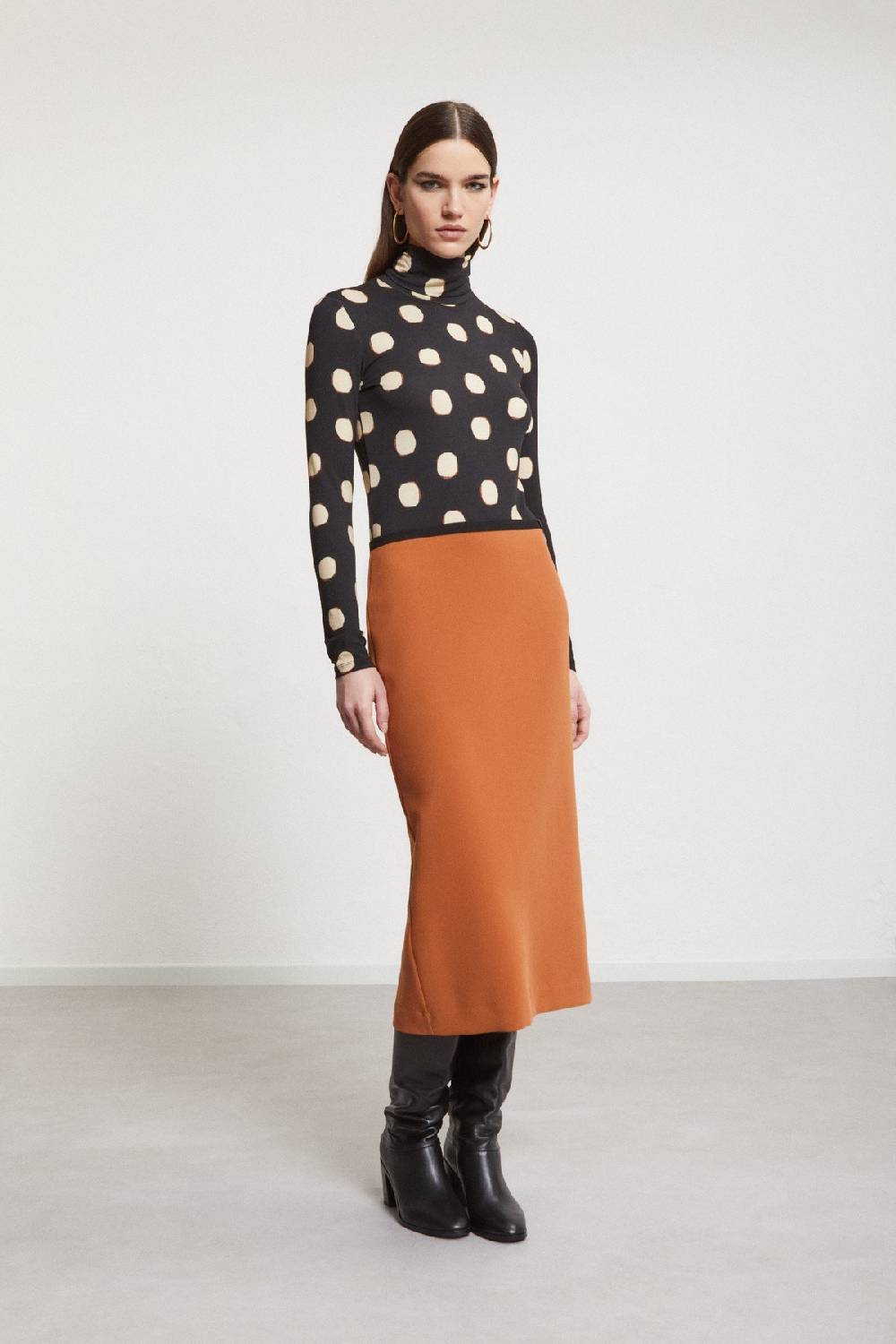 ottod'Ame Solid midi skirt Prezzo di fabbrica