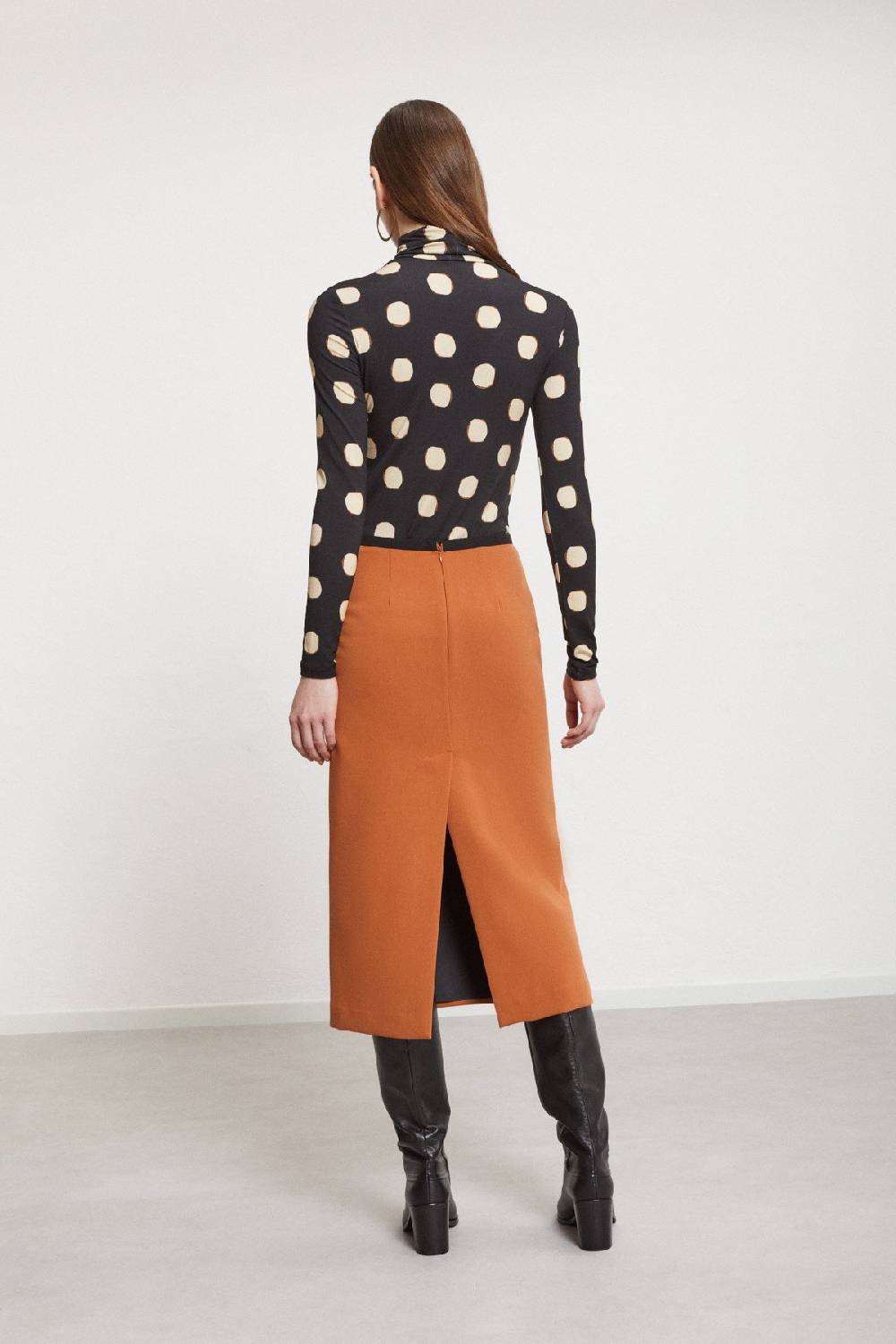 ottod'Ame Solid midi skirt Prezzo di fabbrica