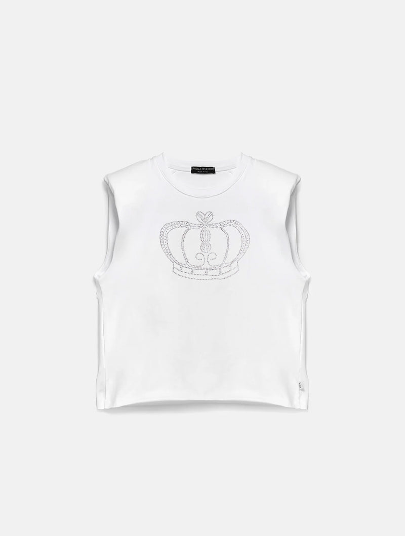 Paola T. T-shirt smanicata Queen Saldi Di Fabbrica