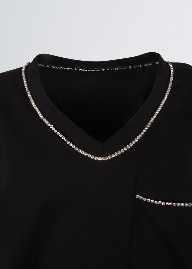 Paola T. T-Shirt in cotone stretch Vendite Flash
