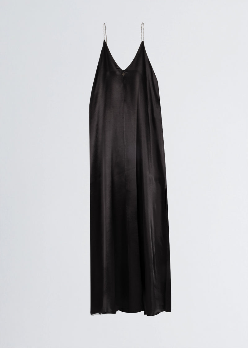 Paola T. Abito lungo in raso di viscosa Moda